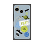 プレミアムスクエアケース with SnapMag［ Playful sticker - Dusty Blue ］
