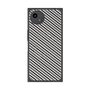 プレミアムスクエアケース with SnapMag［ Small Stripe - Gray × Black ］