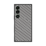 プレミアムスクエアケース with SnapMag［ Small Stripe - Gray × Black ］