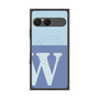 プレミアムスクエアケース with SnapMag［ オリジナル - initial two tone - W blue ］