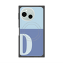 プレミアムスクエアケース with SnapMag［ オリジナル - initial two tone - D blue ］