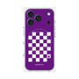 プレミアムパネル with MagSafe［ Racing checkered flag Purple - レーシングチェッカーフラッグ パープル ］