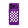 プレミアムパネル with MagSafe［ Racing checkered flag Purple - レーシングチェッカーフラッグ パープル ］
