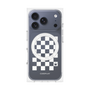 プレミアムパネル with MagSafe［ Racing checkered flag White - レーシングチェッカーフラッグ ホワイト ］