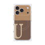 プレミアムパネル with MagSafe［ オリジナル - initial two tone - U brown ］