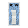プレミアムスクエアケース LANVIN en Bleu - STAND & RING RIBBON［ LANVIN en Bleu - Logo Pattern - Blue ］