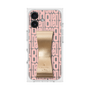 プレミアムスクエアケース LANVIN en Bleu - STAND & RING RIBBON［ LANVIN en Bleu - Logo Pattern - Pink ］