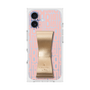プレミアムスクエアケース LANVIN en Bleu - STAND & RING RIBBON［ LANVIN en Bleu - Logo Pattern - Pink ］