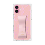 プレミアムスクエアケース LANVIN en Bleu - STAND & RING RIBBON［ LANVIN en Bleu - Logo Pattern - Pink ］