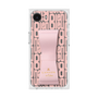 プレミアムスクエアケース LANVIN en Bleu - STAND & RING RIBBON［ LANVIN en Bleu - Logo Pattern - Pink ］