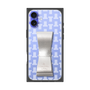 プレミアムスクエアケース LANVIN en Bleu - STAND & RING RIBBON［ LANVIN en Bleu - Monogram - White ］