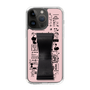 スリムプロテクションケース - STAND & RING RIBBON Black［ 内藤ルネ - RUNE Girl Retro & Modern - Pink ］