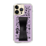 スリムプロテクションケース - STAND & RING RIBBON Black［ 内藤ルネ - RUNE Girl Retro & Modern - Purple ］