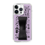 スリムプロテクションケース - STAND & RING RIBBON Black［ 内藤ルネ - RUNE Girl Retro & Modern - Purple ］