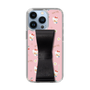 スリムプロテクションケース - STAND & RING RIBBON Black［ ハローキティ - リボン - ガーリーフラワー ］