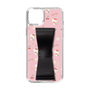 スリムプロテクションケース - STAND & RING RIBBON Black［ ハローキティ - リボン - ガーリーフラワー ］