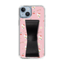 スリムプロテクションケース - STAND & RING RIBBON Black［ ハローキティ - リボン - ガーリーフラワー ］