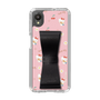 スリムプロテクションケース - STAND & RING RIBBON Black［ ハローキティ - リボン - ガーリーフラワー ］