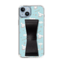 スリムプロテクションケース - STAND & RING RIBBON Black［ シナモロール - リボン - ガーリーフラワー ］