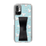 スリムプロテクションケース - STAND & RING RIBBON Black［ シナモロール - リボン - ガーリーフラワー ］