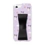 スリムプロテクションケース - STAND & RING RIBBON Black［ クロミ - リボン - ガーリーフラワー ］