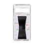 スリムプロテクションケース - STAND & RING RIBBON Black［ リトルツインスターズ - リボン - ガーリーフラワー ］