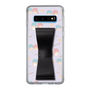 スリムプロテクションケース - STAND & RING RIBBON Black［ リトルツインスターズ - リボン - ガーリーフラワー ］