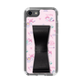 スリムプロテクションケース - STAND & RING RIBBON Black［ マイメロディ - リボン - カフェ ］