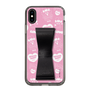 スリムプロテクションケース - STAND & RING RIBBON Black［ エスターバニー - Pattern ］