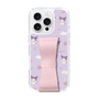 スリムプロテクションケース - STAND & RING RIBBON Sakura Pink［ クロミ - リボン - ガーリーフラワー ］
