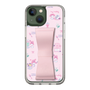 スリムプロテクションケース - STAND & RING RIBBON Sakura Pink［ マイメロディ - リボン - カフェ ］