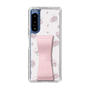 スリムプロテクションケース - STAND & RING RIBBON Sakura Pink［ マイメロディ - リボン - ライン ］