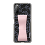 スリムプロテクションケース - STAND & RING RIBBON Sakura Pink［ リトルツインスターズ - リボン - フェイス ］