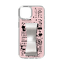 スリムプロテクションケース - STAND & RING RIBBON Silver［ 内藤ルネ - RUNE Girl Retro & Modern - Pink ］