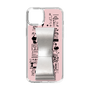 スリムプロテクションケース - STAND & RING RIBBON Silver［ 内藤ルネ - RUNE Girl Retro & Modern - Pink ］
