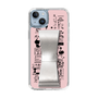 スリムプロテクションケース - STAND & RING RIBBON Silver［ 内藤ルネ - RUNE Girl Retro & Modern - Pink ］