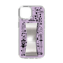 スリムプロテクションケース - STAND & RING RIBBON Silver［ 内藤ルネ - RUNE Girl Retro & Modern - Purple ］