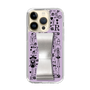 スリムプロテクションケース - STAND & RING RIBBON Silver［ 内藤ルネ - RUNE Girl Retro & Modern - Purple ］