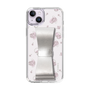 スリムプロテクションケース - STAND & RING RIBBON Silver［ マイメロディ - リボン - ライン ］