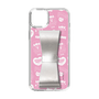スリムプロテクションケース - STAND & RING RIBBON Silver［ エスターバニー - Pattern ］