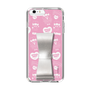 スリムプロテクションケース - STAND & RING RIBBON Silver［ エスターバニー - Pattern ］