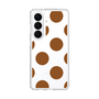 スリムプロテクションケース［ シンプルドット - Brown ］