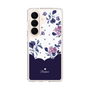 スリムプロテクションケース［ ツインドットフラワー - Navy ］