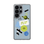 スリムプロテクションケース［ Playful sticker - Dusty Blue ］