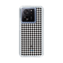 スリムプロテクションケース［ Houndstooth Pattern Black with LANVIN en Bleu logo- ランバン 千鳥格子柄 ブラック ］