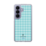 スリムプロテクションケース［ Houndstooth Pattern Blue with LANVIN en Bleu logo- ランバン 千鳥格子柄 ブルー ］