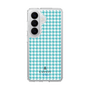 スリムプロテクションケース［ Houndstooth Pattern Blue with LANVIN en Bleu logo- ランバン 千鳥格子柄 ブルー ］