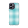 スリムプロテクションケース［ Houndstooth Pattern Blue with LANVIN en Bleu logo- ランバン 千鳥格子柄 ブルー ］