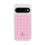 スリムプロテクションケース［ Houndstooth Pattern Pink with LANVIN en Bleu logo- ランバン 千鳥格子柄 ピンク ］