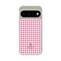 スリムプロテクションケース［ Houndstooth Pattern Pink with LANVIN en Bleu logo- ランバン 千鳥格子柄 ピンク ］